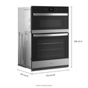 Whirlpool® Four mural à micro-ondes combiné avec friture à air de 6.4 pi cu WOEC7030PZ