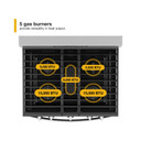 Whirlpool® Cuisinière au gaz 5 en 1 avec four à friture à l’air - 5 pi cu WFG550S0LZ