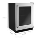 Kitchenaid® Réfrigérateur sous le comptoir avec porte en verre - 24 po KURR214KSB