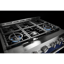 Cuisinière commerciale intelligente au gaz KitchenAid®, 6 brûleurs, 36 po KFGC506JIB