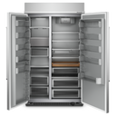 Kitchenaid® Réfrigérateur encastré côte à côte noir à fini PrintShield™ - 48 po - 30 pi cu KBSN708MPS