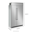 Kitchenaid® Réfrigérateur encastré côte à côte noir à fini PrintShield™ - 48 po - 30 pi cu KBSN708MPS