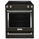 Kitchenaid® Cuisinière électrique à commandes frontales à convection avec 5 éléments - 30 po YKSEG700EBS