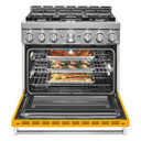 Cuisinière commerciale intelligente au gaz KitchenAid®, 6 brûleurs, 36 po KFGC506JYP