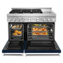 Cuisinière commerciale intelligente au gaz KitchenAid® avec plaque chauffante, 48 po KFGC558JIB