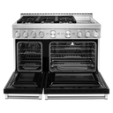 Cuisinière commerciale intelligente au gaz KitchenAid® avec plaque chauffante, 48 po KFGC558JBK