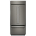 Kitchenaid® Réfrigérateur encastré à portes françaises de 20.8 pi cu et de 36 po de largeur, prêt à recevoir un panneau, avec intérieur platine KBFN506EPA