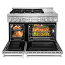 Cuisinière commerciale intelligente au gaz KitchenAid® avec plaque chauffante, 48 po KFGC558JSS