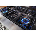 Cuisinière commerciale intelligente bicombustible KitchenAid®, 6 brûleurs, 36 po KFDC506JAV