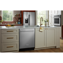Kitchenaid® Réfrigérateur à portes françaises à profondeur de comptoir avec fini PrintShieldTM - 23.8 pi cu - 36 po KRFC704FPS