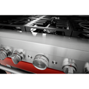 Cuisinière commerciale intelligente bicombustible KitchenAid®, 6 brûleurs, 36 po KFDC506JSC