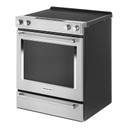 Kitchenaid® Cuisinière électrique à commandes frontales à convection avec 5 éléments - 30 po YKSEG700ESS