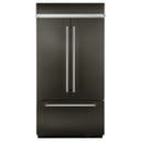 Kitchenaid® Réfrigérateur encastré à portes françaises en inox avec design intérieur platine et fini PrintShieldTM - 24.2 pi cu - 42 po KBFN502EBS