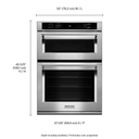 Four encastré combiné avec convection véritable evenheattm (four inférieur) - 30 po KitchenAid® KOCE500ESS