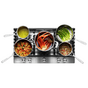 Table de cuisson au gaz avec 5 brûleurs et à plaque chauffante - 36 po KitchenAid® KCGS956ESS