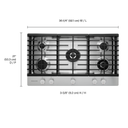 Table de cuisson au gaz avec 5 brûleurs et à plaque chauffante - 36 po KitchenAid® KCGS956ESS