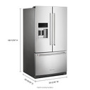 Kitchenaid® Réfrigérateur à portes françaises et profondeur standard - 26.8 pi cu KRFF577KPS
