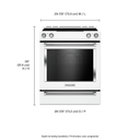 Cuisinière électrique coulissante à convection, 5 éléments, tiroir de cuisson, 30 po KitchenAid® YKSEB900EWH