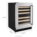Kitchenaid® Cellier sous le comptoir avec porte en verre et porte-bouteilles à devant en bois - 24 po KUWL214KSB Kitchenaid® Cellier sous le comptoir avec porte en verre et porte-bouteilles à devant en bois - 24 po KUWL214KSB