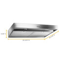 Whirlpool® Hotte de cuisinière avec filtres à graisse lavables au lave-vaisselle - 24 po WVU37UC4FS