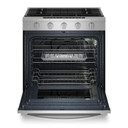 Whirlpool® Cuisinière au gaz intelligente à commandes frontales de 30 pouces avec technologie de cuisson à air, vapeur/auto-nettoyage, préchauffage à grande vitesse et capacité de 5.3 pi cu WSGS7530RZ