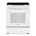 Whirlpool® Cuisinière électrique inteligente à commandes frontales de 30 pouces avec technologie de cuisson à air, revêtement WipeClean™, vapeur/auto-nettoyage, préchauffage à grande vitesse et capacité de 5.3 pi cu YWSES7530RW