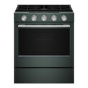 Kitchenaid® Cuisinière au gaz coulissante intelligente avec modes de cuisson à convection et brûleur 2 en 1 - 5 pi cu KSGS530SJP
