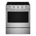 Kitchenaid® Cuisinière au gaz coulissante intelligente avec modes de cuisson à convection - 5 pi cu KSGS330SPS