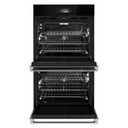 Jennair® Four mural double NOIR™, 30 po avec convection véritable MultiMode® et grilles coulissantes à tiges plates JOEDC530RM