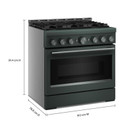 Cuisinière au gaz de style commercial à 6 brûleurs avec mode de friture à air sans préchauffage KitchenAid® de 36 po KFGS936SJP