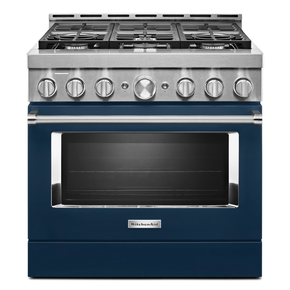 Cuisinière commerciale intelligente au gaz KitchenAid®, 6 brûleurs, 36 po KFGC506JIB