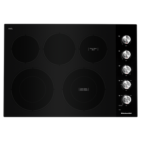 Table de cuisson électrique avec 5 éléments et boutons de commande - 30 po KitchenAid® KCES550HBL