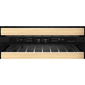 Kitchenaid® Cellier sous le comptoir prêt pour le panneau de recouvrement avec porte-bouteilles à devant en bois - 24 po KUWR214KPA