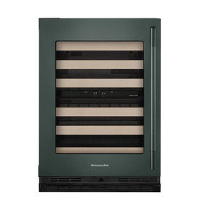 Kitchenaid® Cellier sous le comptoir avec porte-bouteilles à devant en bois à pleine extension - 24 po KUWL524SJP