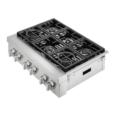 Table de cuisson commerciale au gaz KitchenAid®, 6 brûleurs, 36 po KCGC506JSS