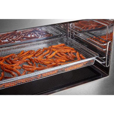 Kitchenaid® Four à micro-ondes à hotte intégrée multifonctions avec modes de capteurs à infrarouges YKMMF730PPS