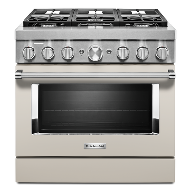 Cuisinière commerciale intelligente bicombustible KitchenAid®, 6 brûleurs, 36 po KFDC506JMH