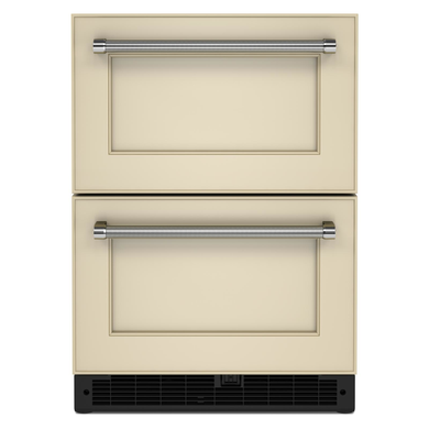 Réfrigérateur sous le comptoir à double tiroir prêt pour le panneau de recouvrement - 24 po KitchenAid® KUDR204KPA