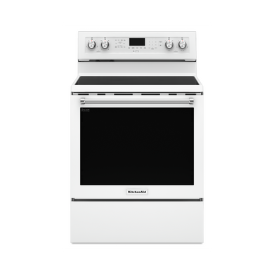 Cuisinière au electrique à convection avec 5 éléments - 30 po KitchenAid® YKFEG500EWH