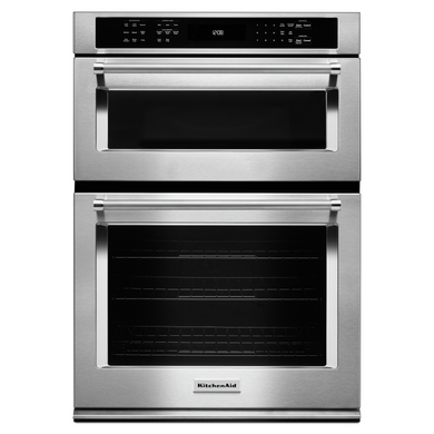 Kitchenaid® Four encastré combiné avec convection véritable EvenHeatTM (four inférieur) - 30 po KOCE500ESS