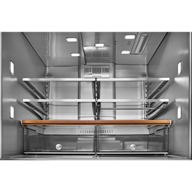 Réfrigérateur à portes françaises multiples KitchenAid® avec intérieur platine KRMF536RPS