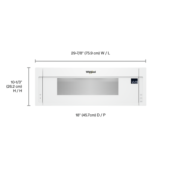 Four à micro-ondes à hotte intégrée à profil bas - 900 watts - 1.1 pi cu Whirlpool® YWML75011HW