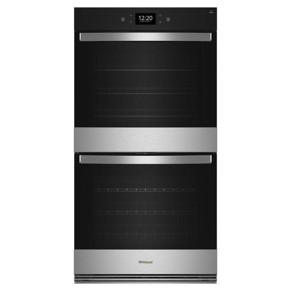 Whirlpool® Four mural double intelligent avec friture à air de 8.6 pi cu WOED7027PZ