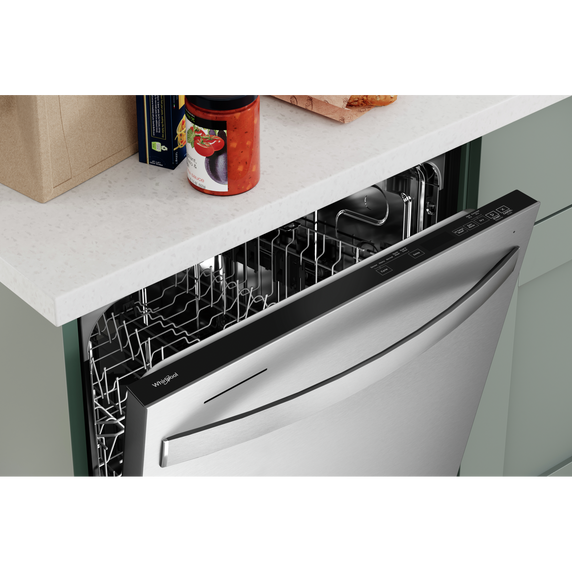 Lave-vaisselle à grande capacité avec panier supérieur profond Whirlpool® WDT740SALZ