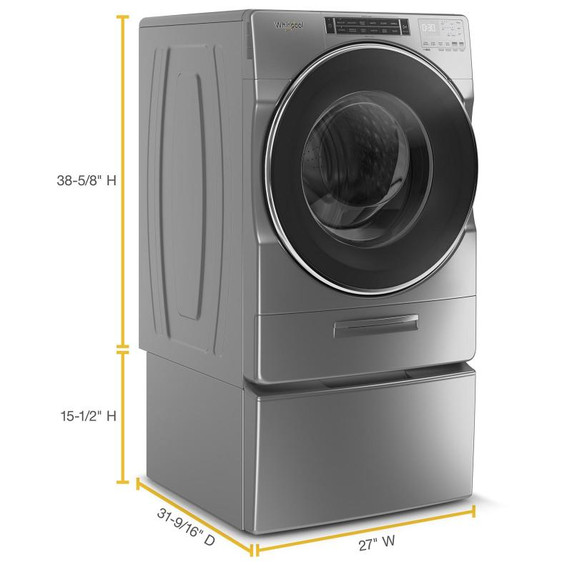 Whirlpool® Piédestal avec rangement pour laveuse et sécheuse à chargement frontal, 15.5 po (39,4 cm) WFP2715HC