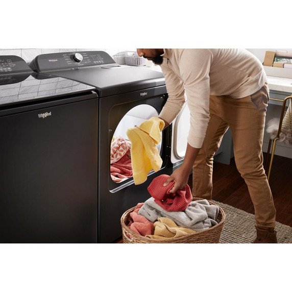 Whirlpool® Sécheuse électrique à chargement vertical avec détection d’humidité - 7 pi cu YWED6150PB