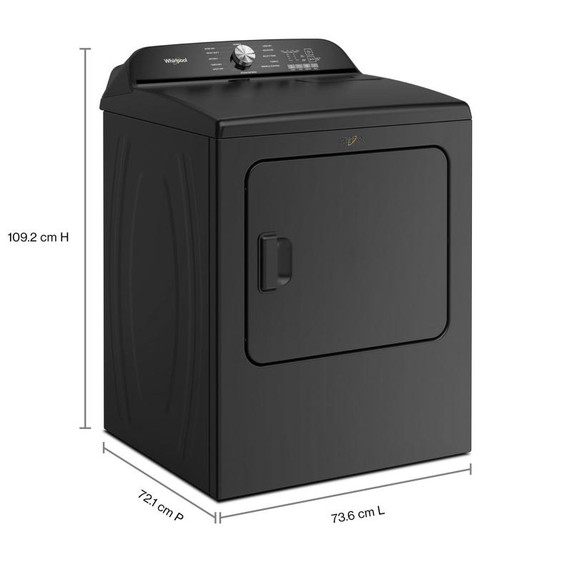 Whirlpool® Sécheuse électrique à chargement vertical avec détection d’humidité - 7 pi cu YWED6150PB