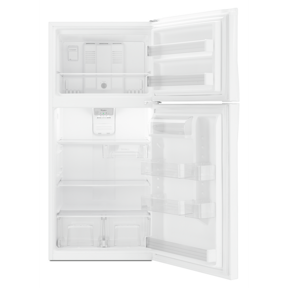 Réfrigérateur à congélateur supérieur Whirlpool® de 30 po – Compatible avec la trousse de machine à glaçons EZ Connect – 19.2 pi³ WRT519SZDW