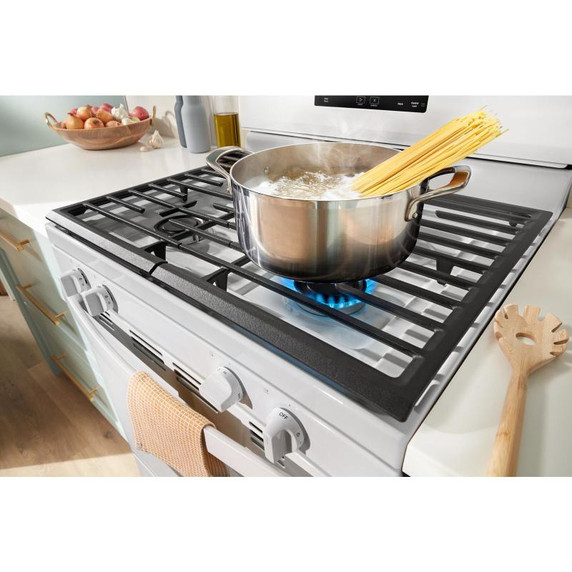 Whirlpool® Cuisinière au gaz autonettoyante avec mode sans préchauffage de 30 po WFGS3530RW