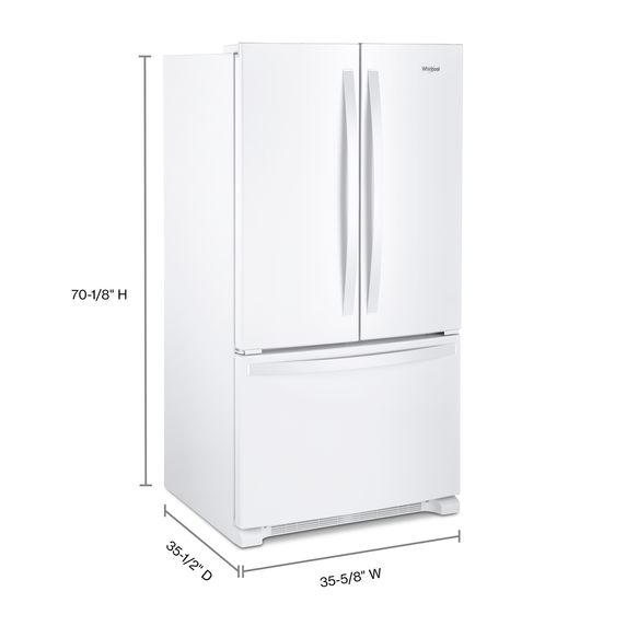 Réfrigérateur à portes françaises avec distributeur d’eau - 36 po - 25 pi cu Whirlpool® WRF535SWHW